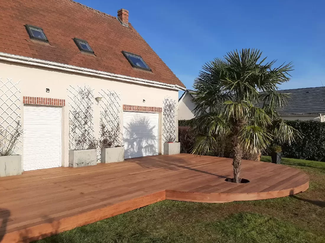 Création d'une terrasse en bois Merba